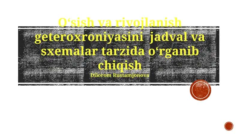 Geteroxroniya va rivojlanish 1
