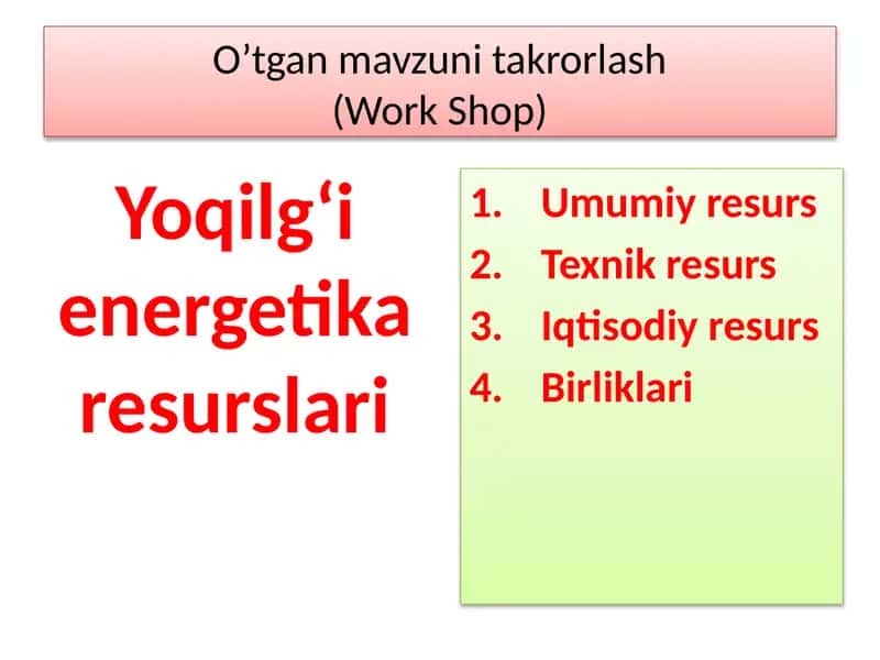 Yoqilg‘i energetika resurslari 1