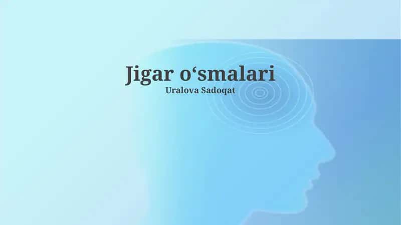Jigar oʻsmalari 1