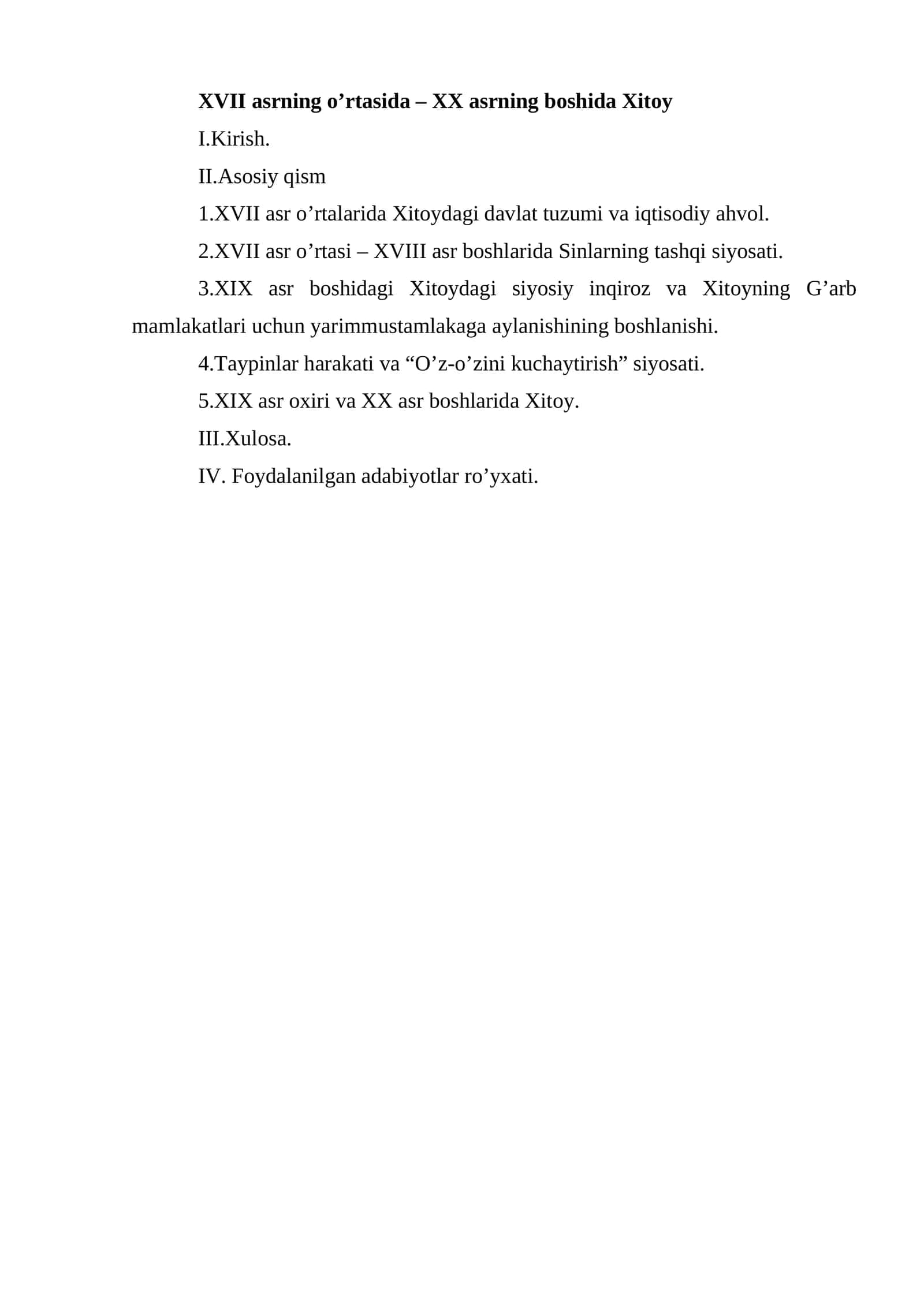 Xitoyning G'arb mamlakatlari uchun yarimmustamlakaga aylanish 1