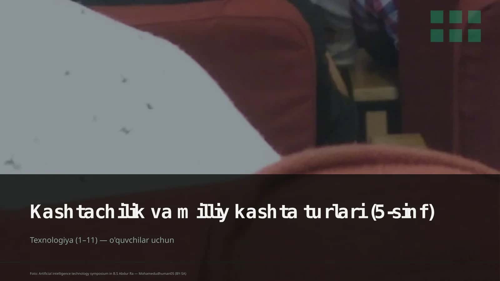 Kashtachilik va milliy kashta turlari (5-sinf) 1