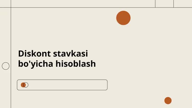 Diskont Stavkasi Tushunchasi 1