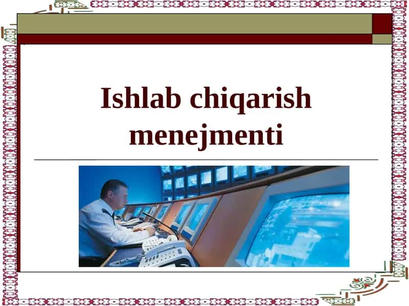 Boshqaruv vazifalari 1