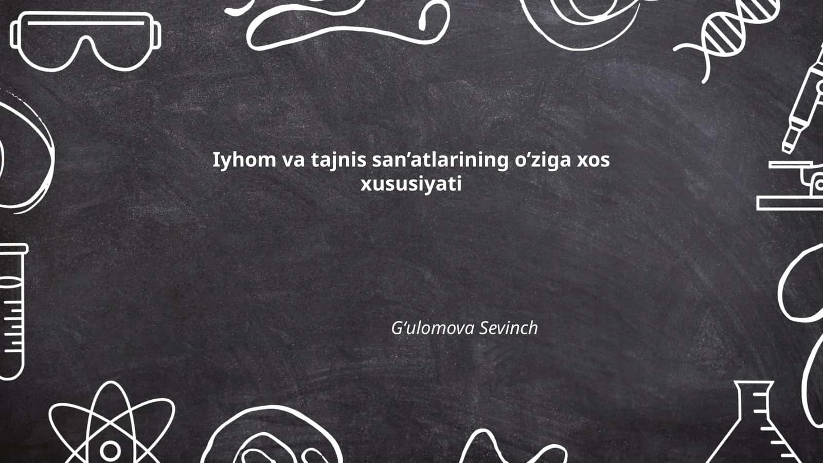 Iyhom va tajnis san’atlarining o’ziga xos xususiyati 1