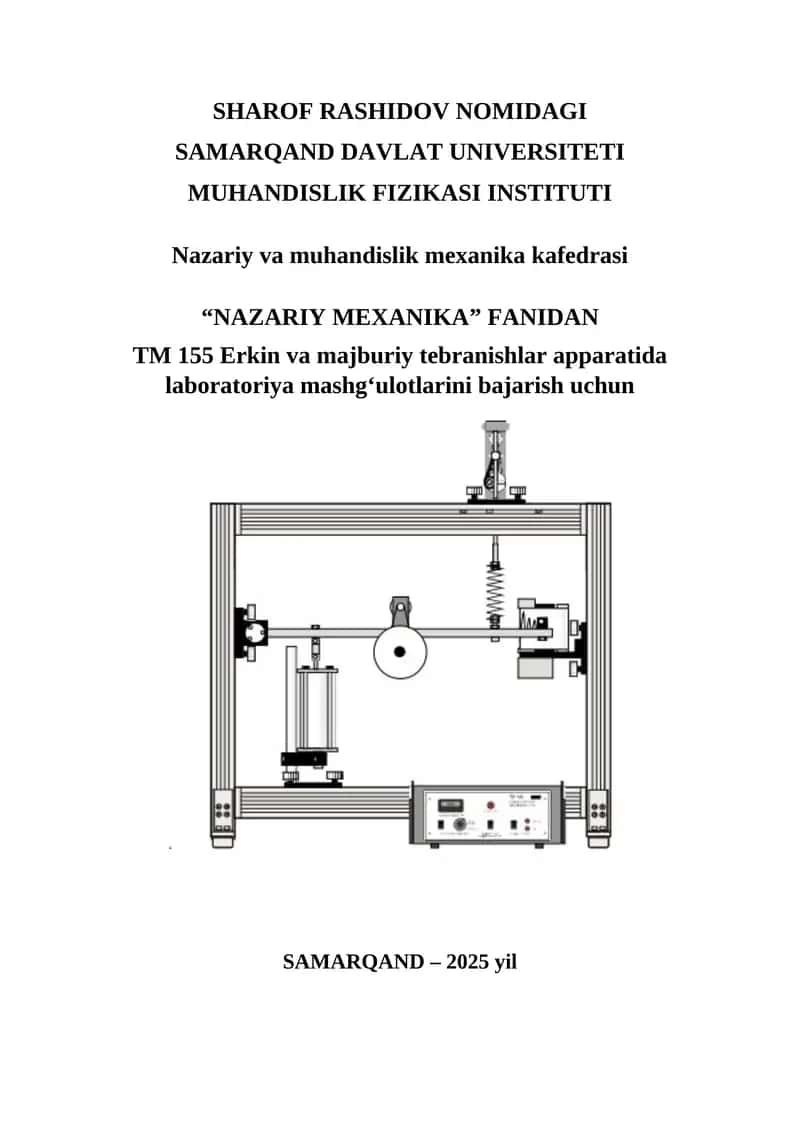TM 155 Erkin va majburiy tebranishlar apparati 1