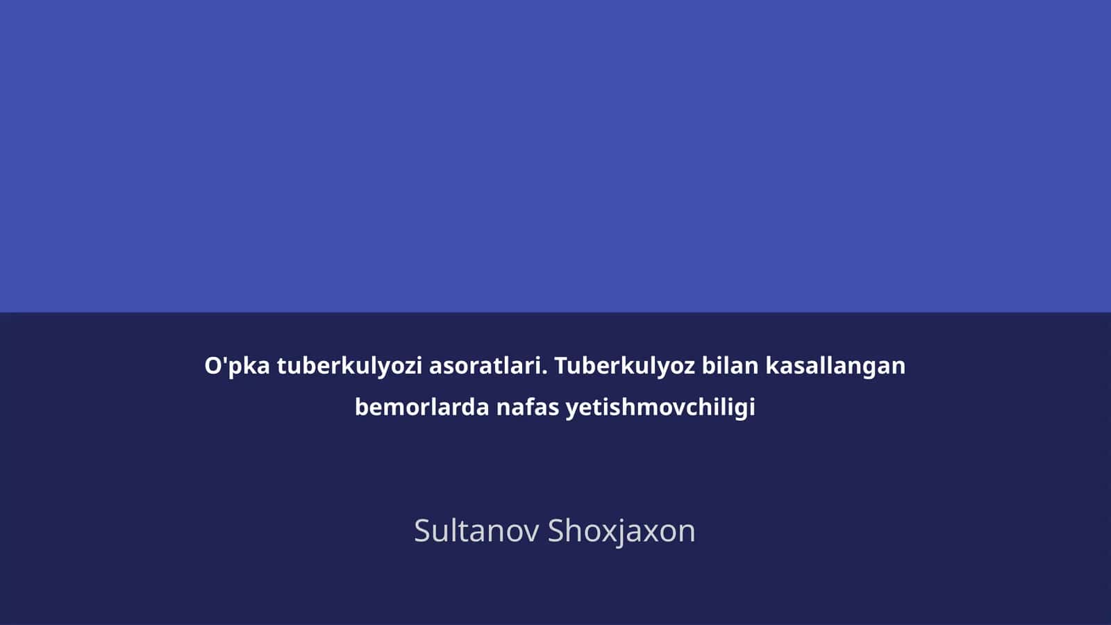 O'pka tuberkulyozi asoratlari 1