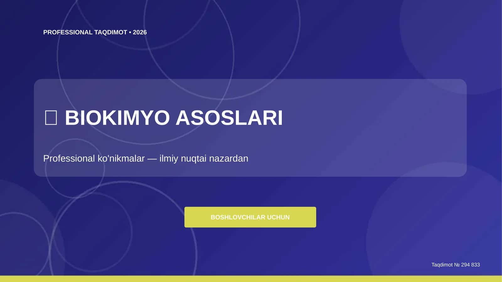 BIOKIMYO ASOSLARI 1