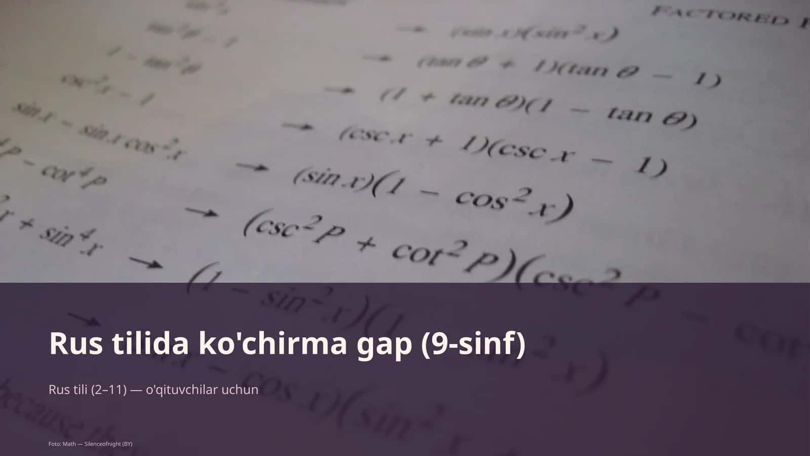 Rus tilida ko'chirma gap (9-sinf) 1