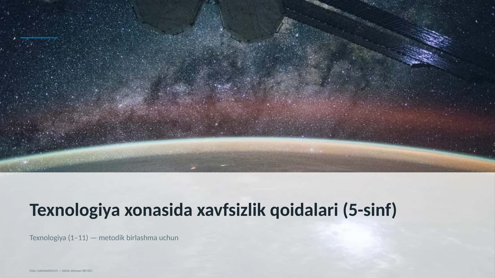 Texnologiya xonasida xavfsizlik qoidalari (5-sinf) 1