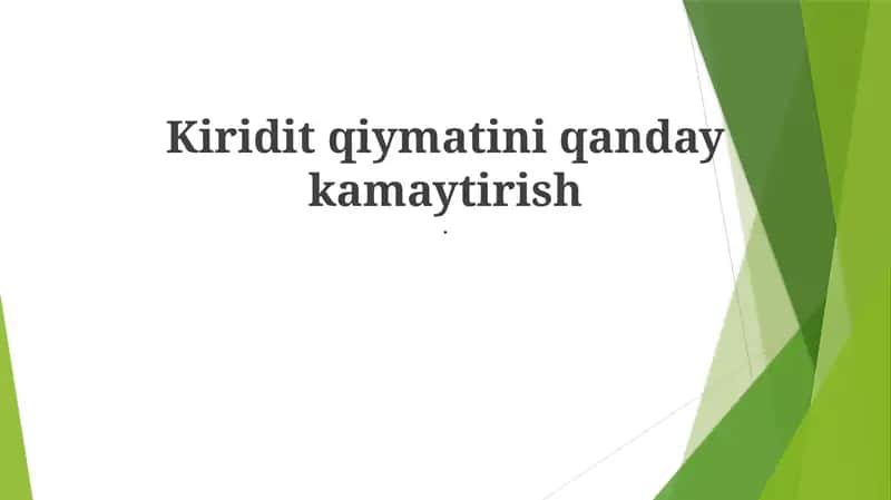 Aqlli Kreditlash va Reyting 1