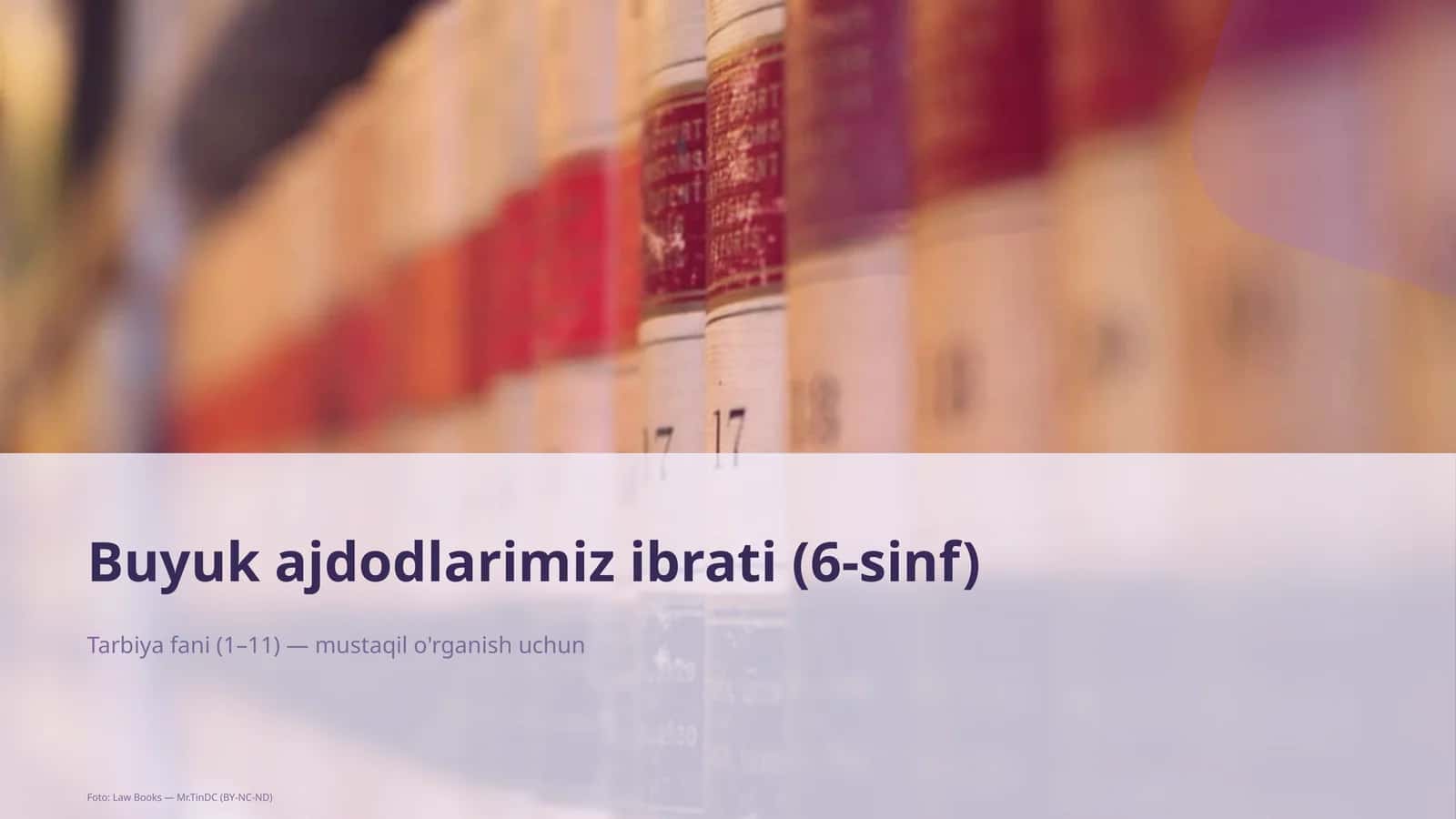 Buyuk ajdodlarimiz ibrati (6-sinf) 1