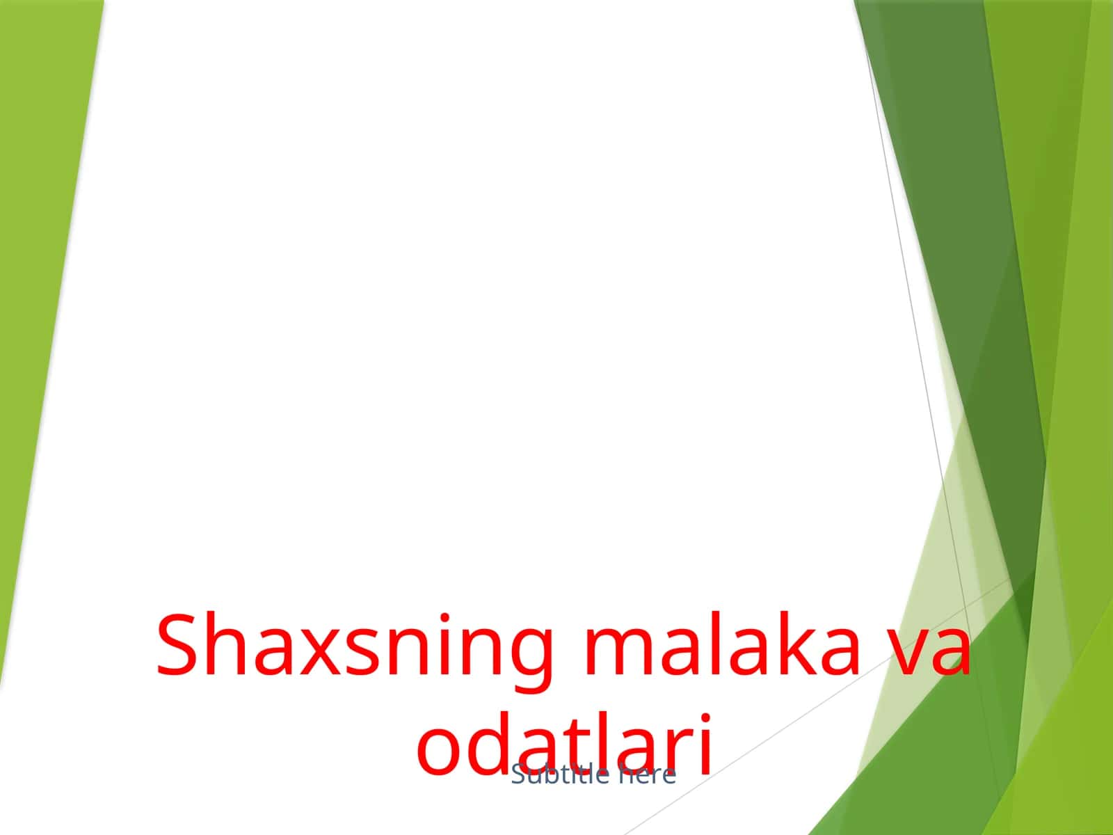 Shaxsningmalakavaodatlari 1