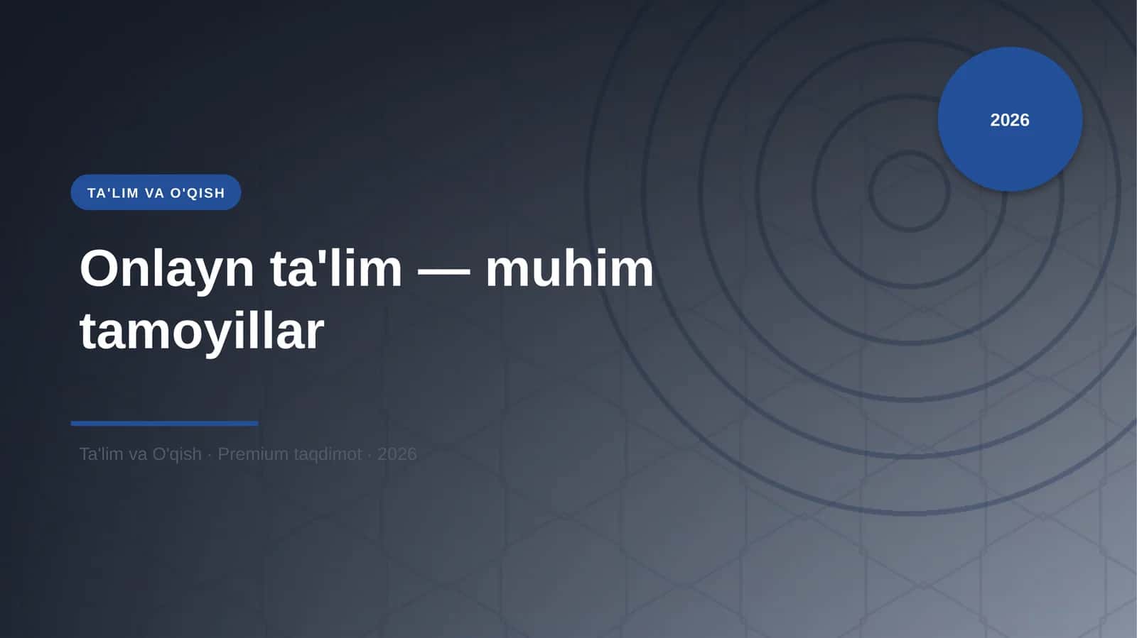 Onlayn ta'lim — muhim tamoyillar 1