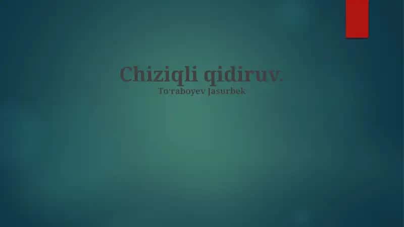 Chiziqli Qidiruv 1
