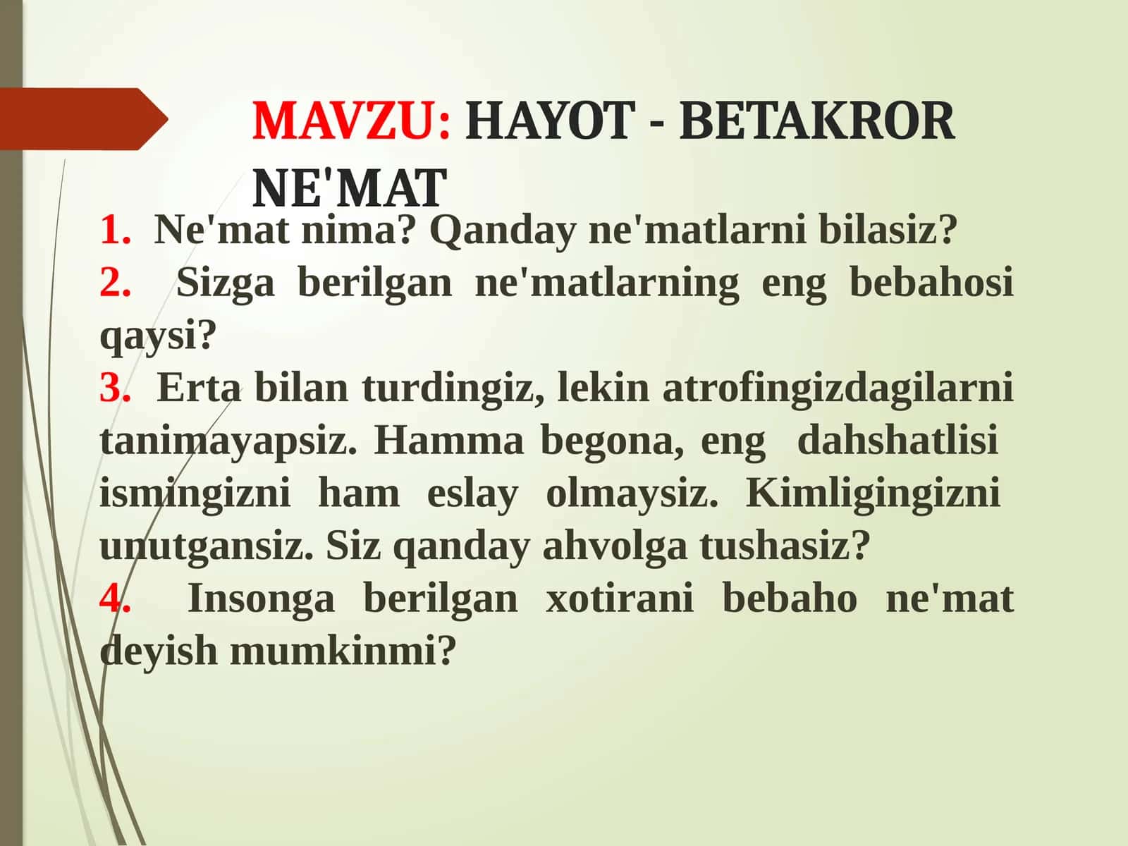 HAYOT - BETAKROR NE'MAT 1