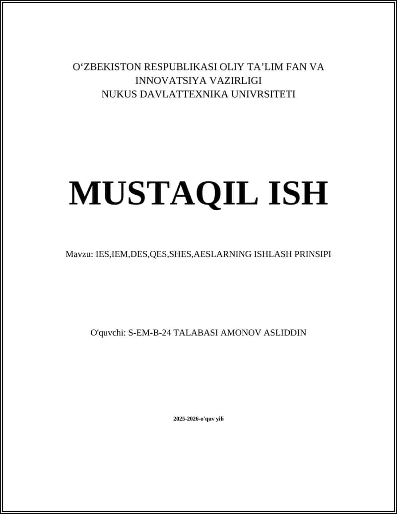 Integrallashgan Elektr Stansiyalari (IES) 1