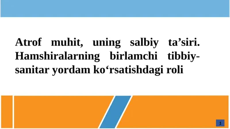 Atrofmuhit, uning salbiy ta’siri 1