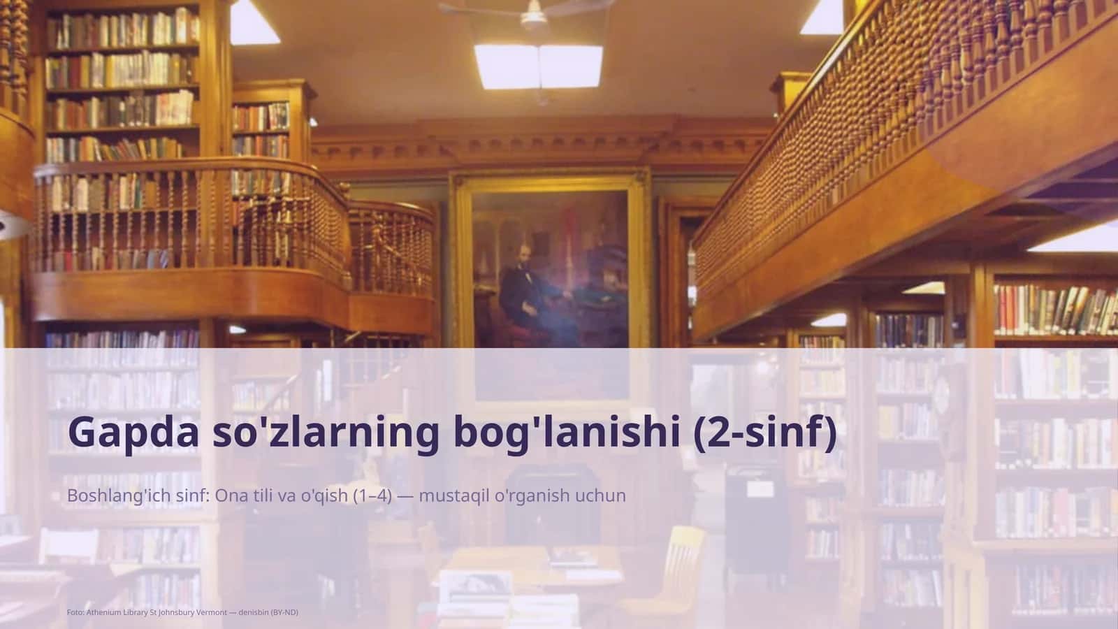 Gapda so'zlarning bog'lanishi (2-sinf) 1