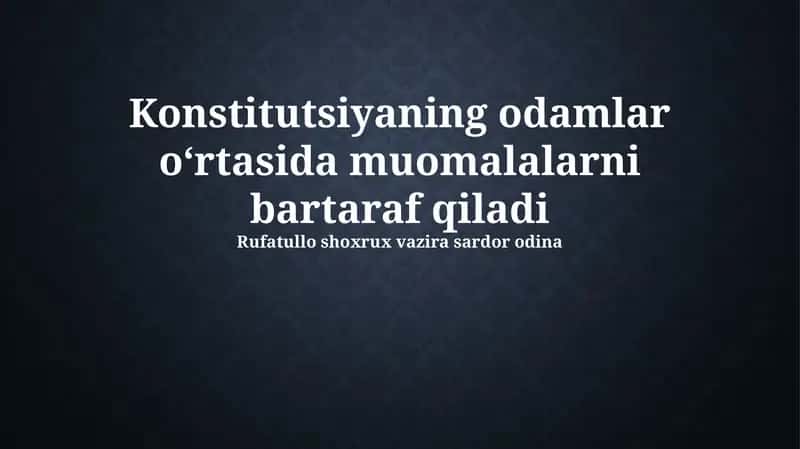 Konstitutsiya va shartnomalar munosabatlari 1