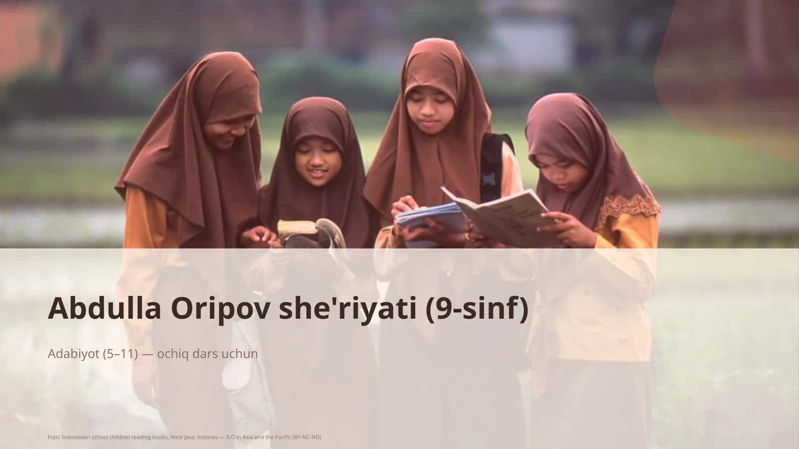 Abdulla Oripov she'riyati (9-sinf) 1