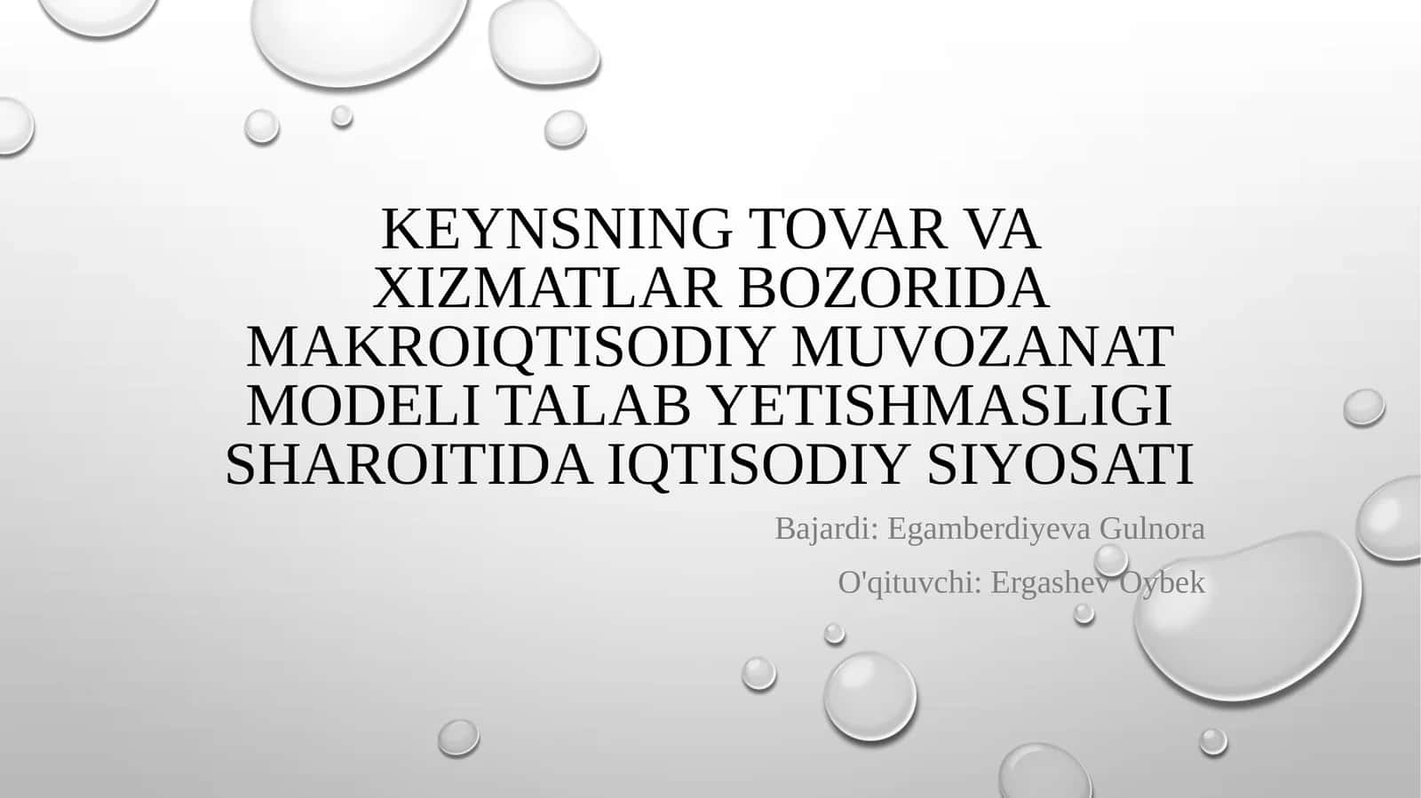 Keynsning Tovar Va Xizmatlar Bozori Da Makro Iqtisodiy Muvozanat Modeli Talab Yetishmasligi 1
