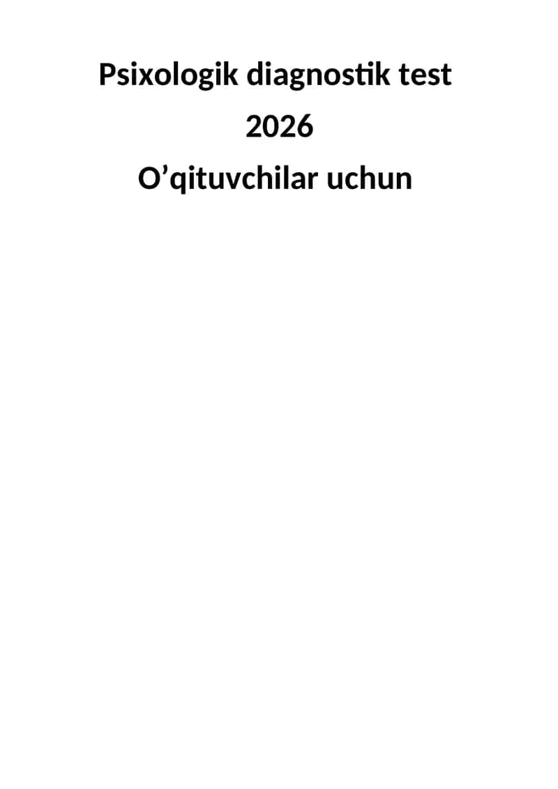Psixologik diagnostik test 2026 1
