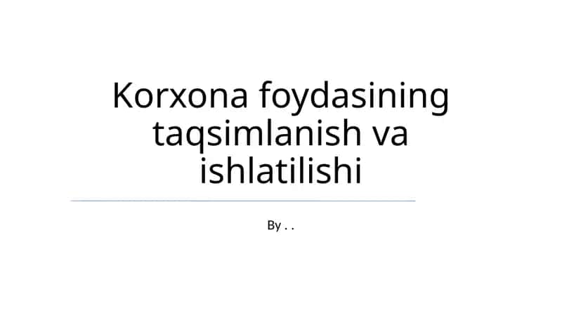 Qayta investitsiya strategiyasi 1