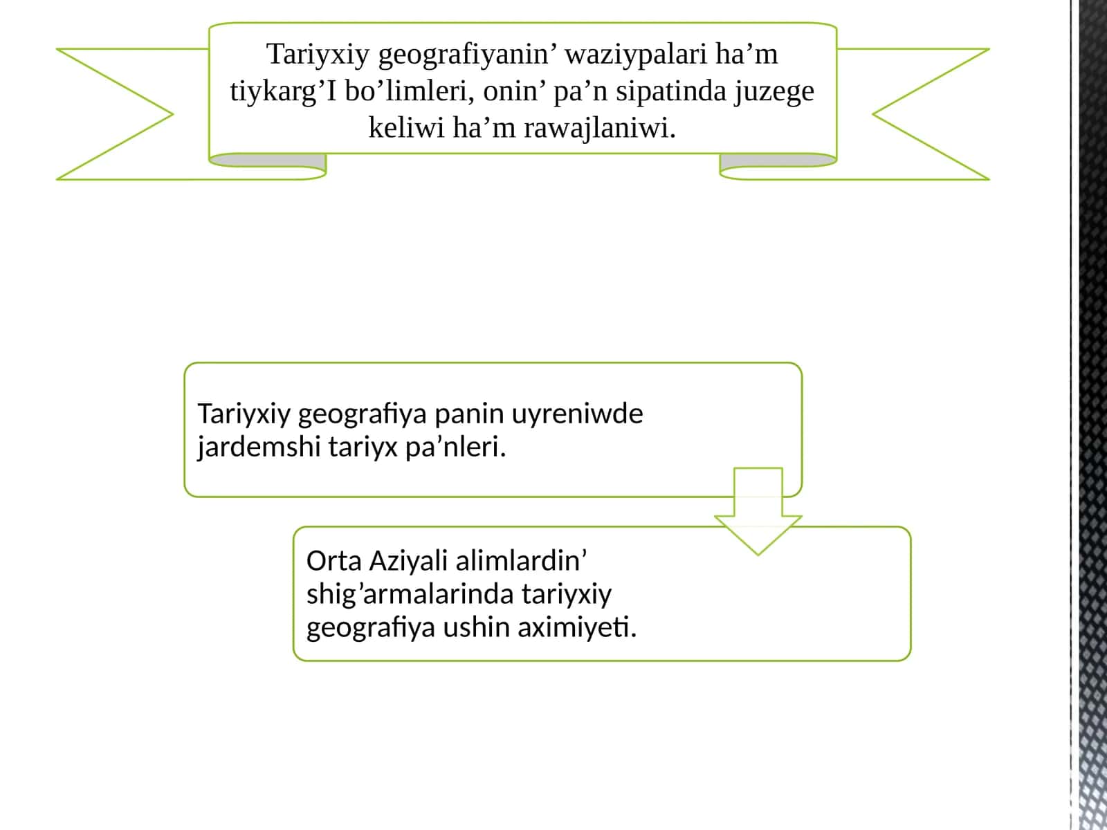 Tariyxiy-geografiyani o'rganish metodi 1