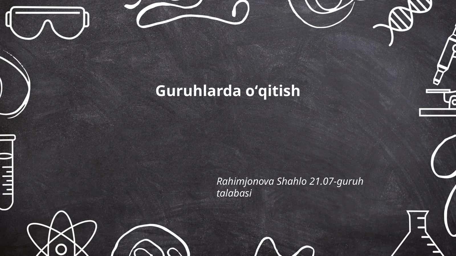 Guruhlarda oʻqitish 1