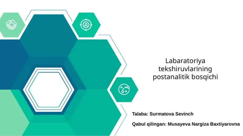 Labaratoriya tekshiruvlarining postanalitik bosqichi 1