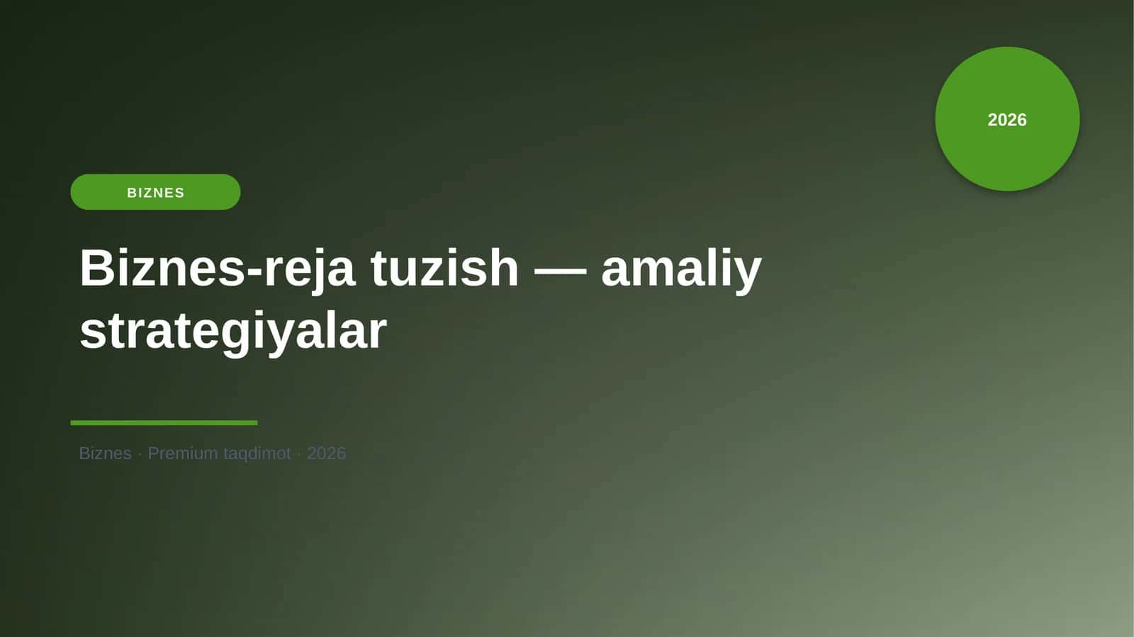 Biznes-reja tuzish — amaliy strategiyalar 1