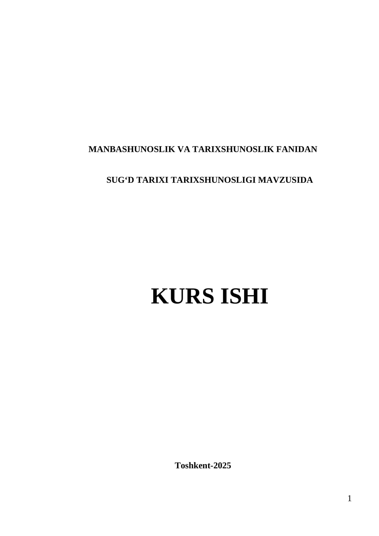 SUG‘D TARIXI TARIXSHUNOSLIGI 1