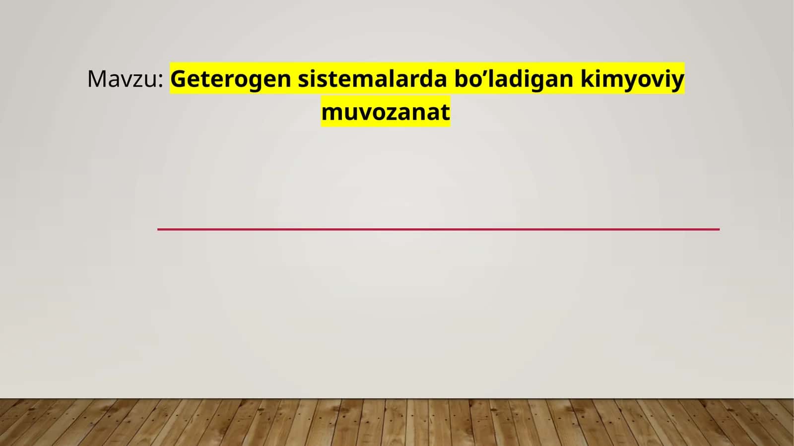 Geterogensistemalardabo’ladigankimyoviymuvozanat 1