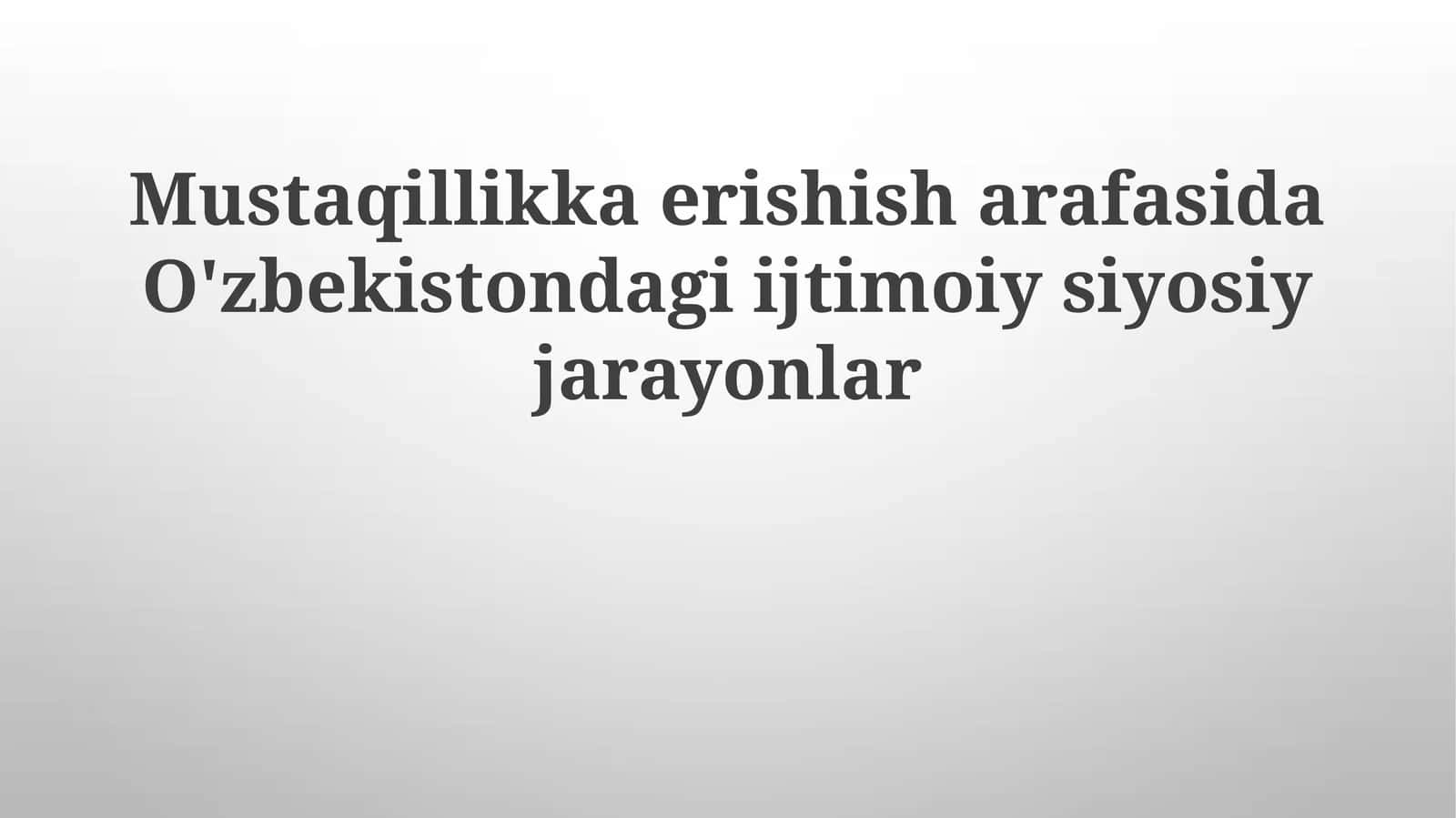 Siyosiy Manzara 1