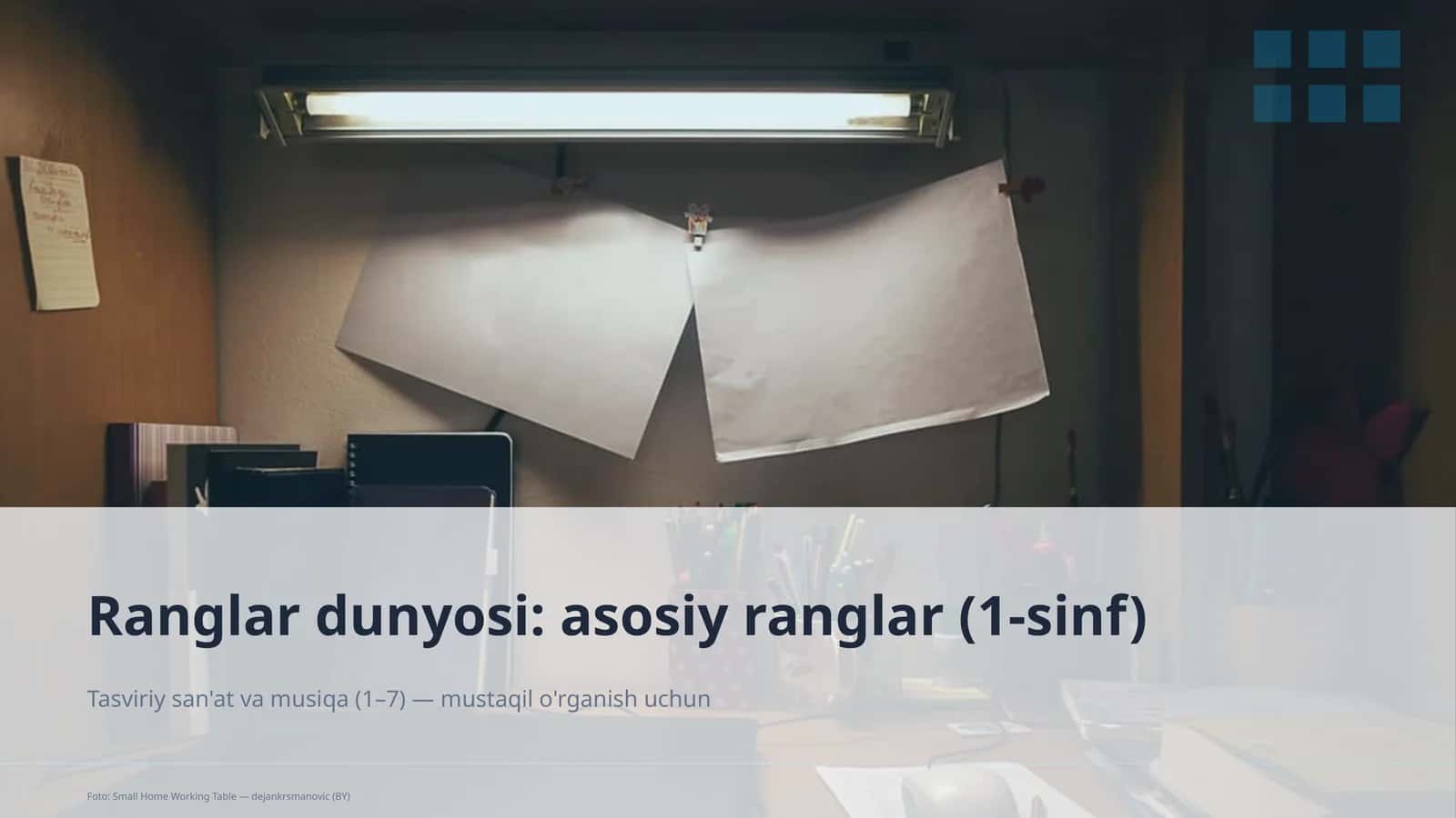 Ranglar dunyosi: asosiy ranglar (1-sinf) 1