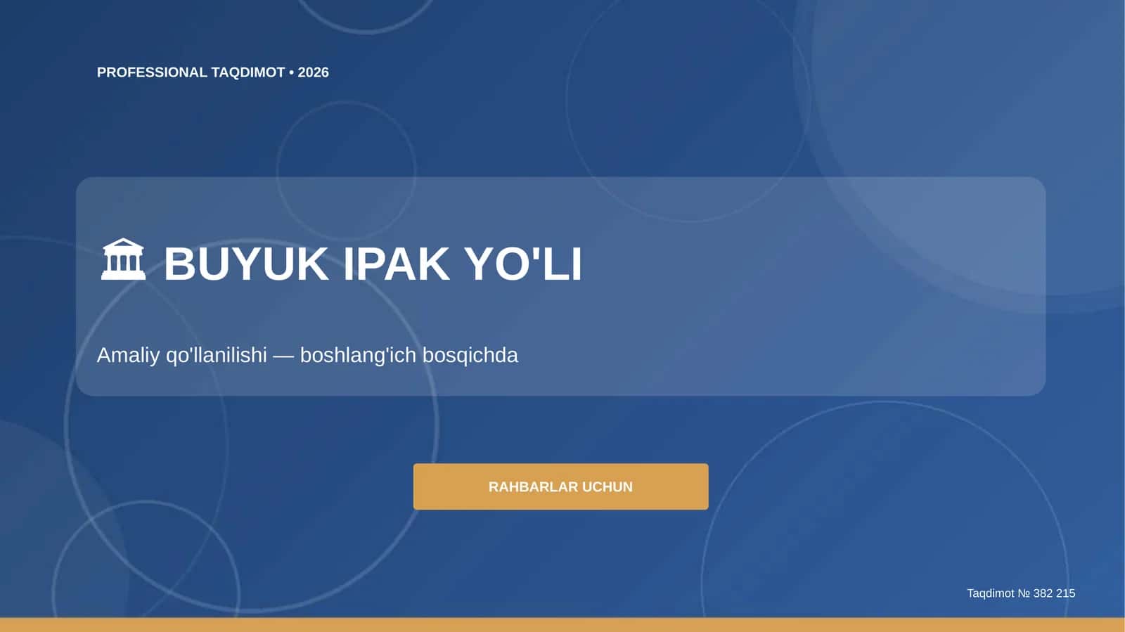 BUYUK IPAK YO'LI 1