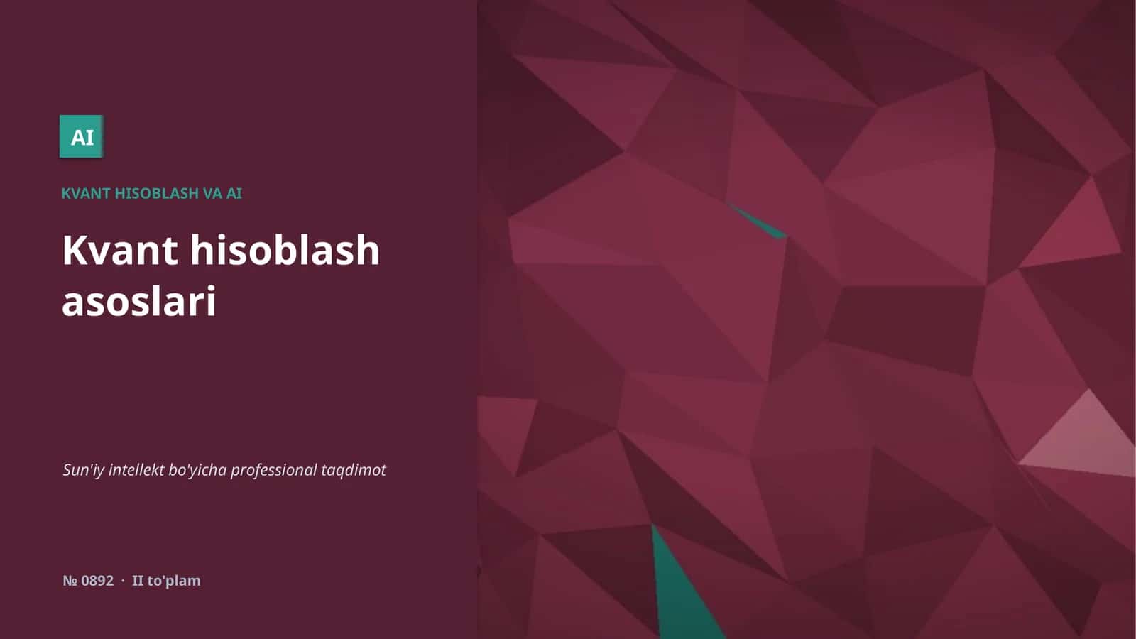 KVANT HISOBLASH VA AI 1