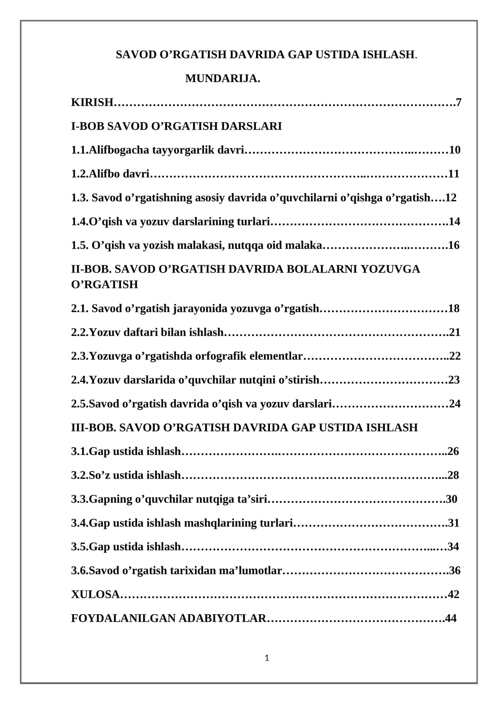 SAVOD O’RGATISH DAVRIDA GAP USTIDA ISHLASH 1