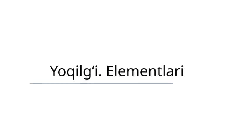 Yadro Yoqilgʻisi Kimyosi 1
