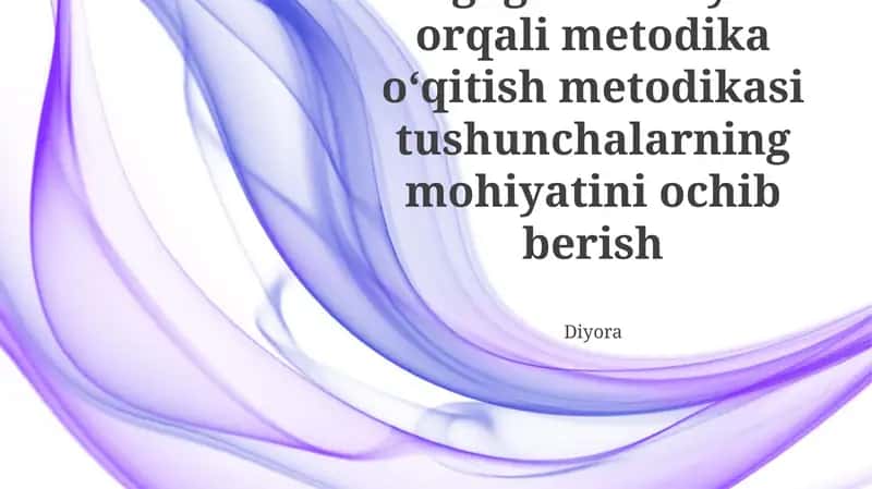 Pedagogik adabiyotlar orqali metodika oʻqitish metodikasi tushunchalarning mohiyatini ochib berish 1