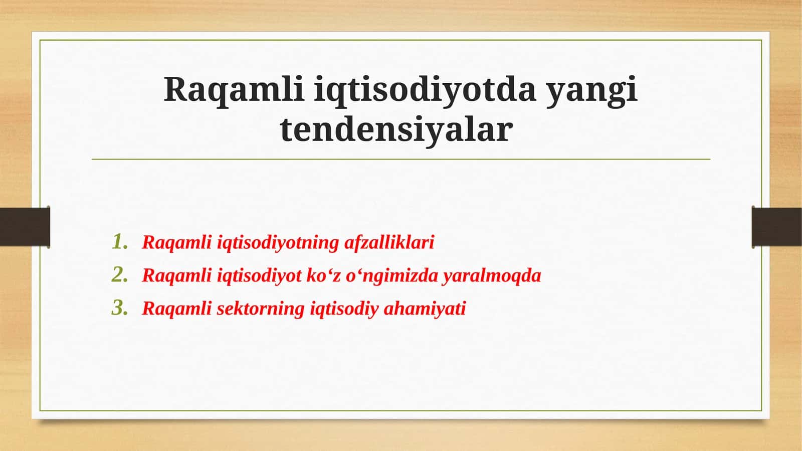 Raqamli iqtisodiyotda yangi tendensiyalar 1