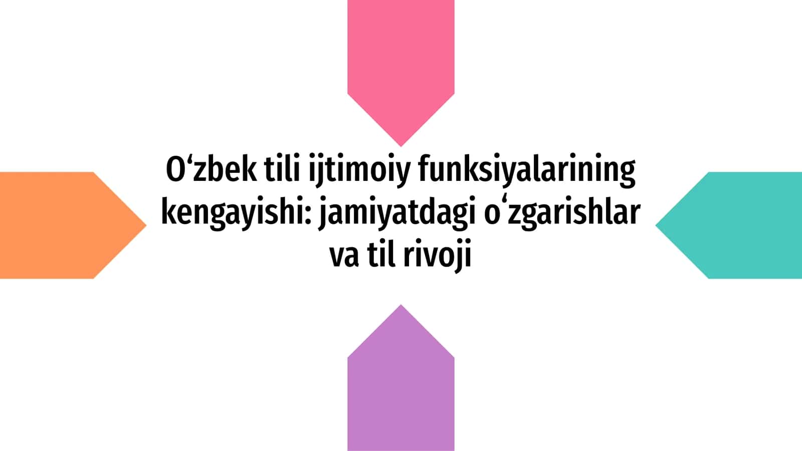 O‘zbek tili ijtimoiy funksiyalarining kengayishi: jamiyatdagi oʻzgarishlar va til rivoji 1