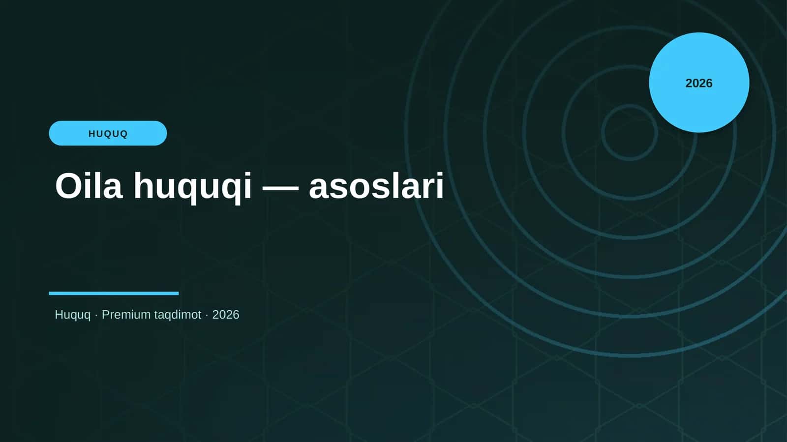 Oila huquqi — asoslari 1