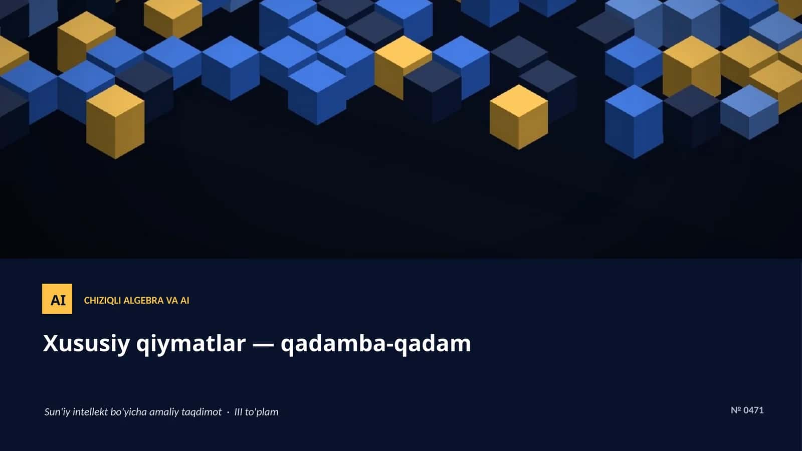 CHIZIQLI ALGEBRA VA AI 1