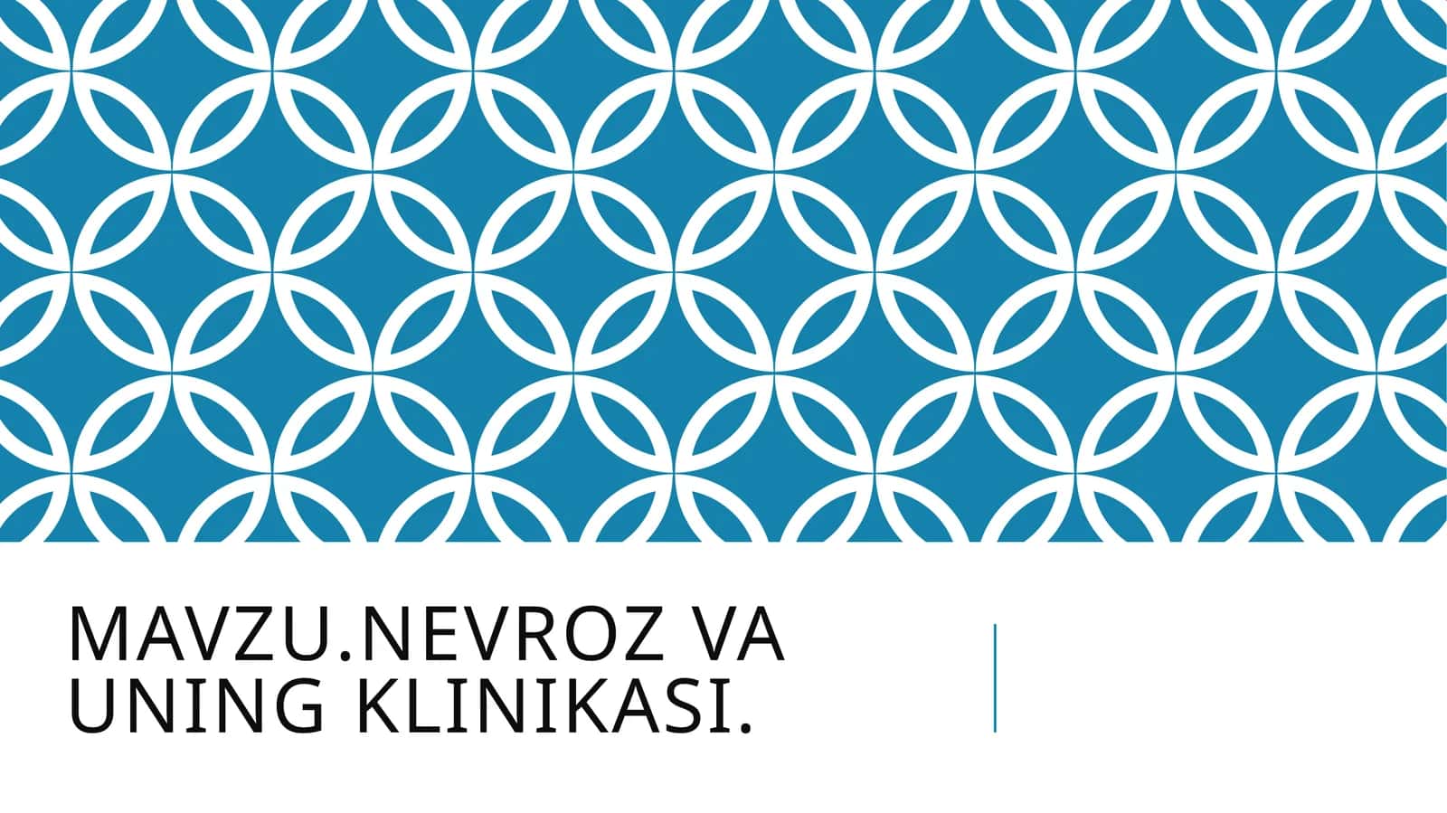 Nevroz va uning klinikasi 1