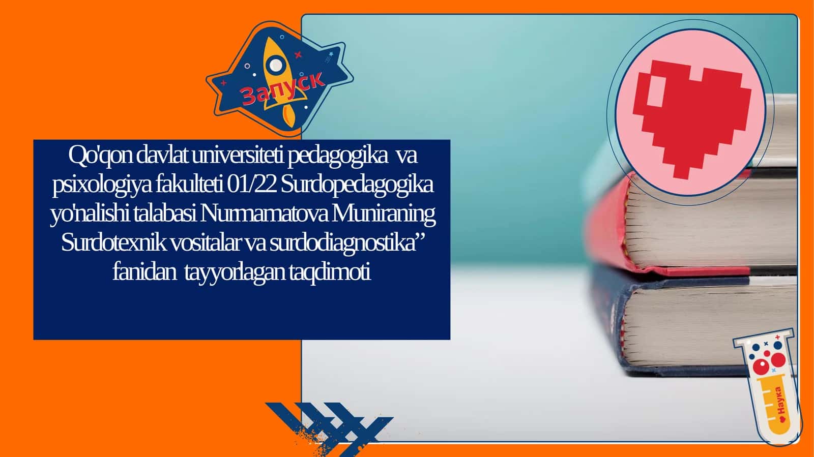 Surdopedagogika yo'nalishi talabasi Nurmamatova Munira 1
