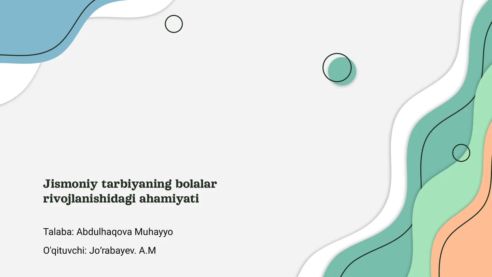 Jismoniy tarbiyaning bolalar rivojlanishidagi ahamiyati 1