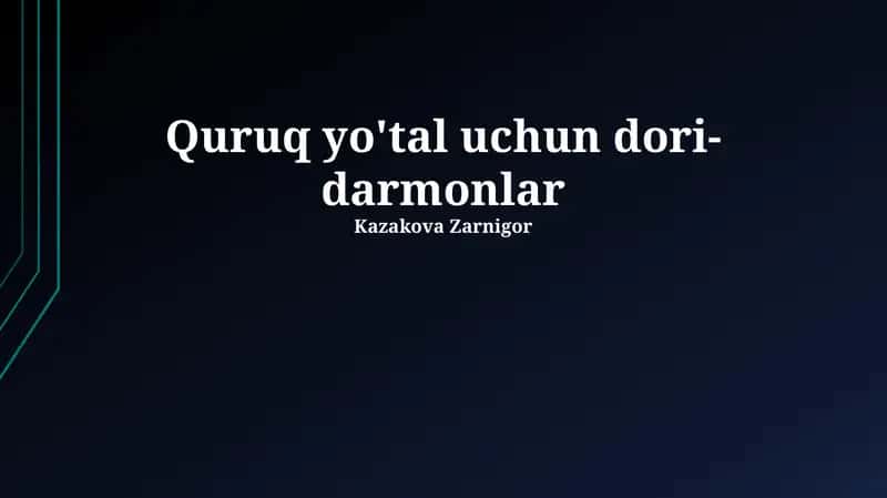 Dori-darmonlar homilador va emizikli ayollar uchun 1