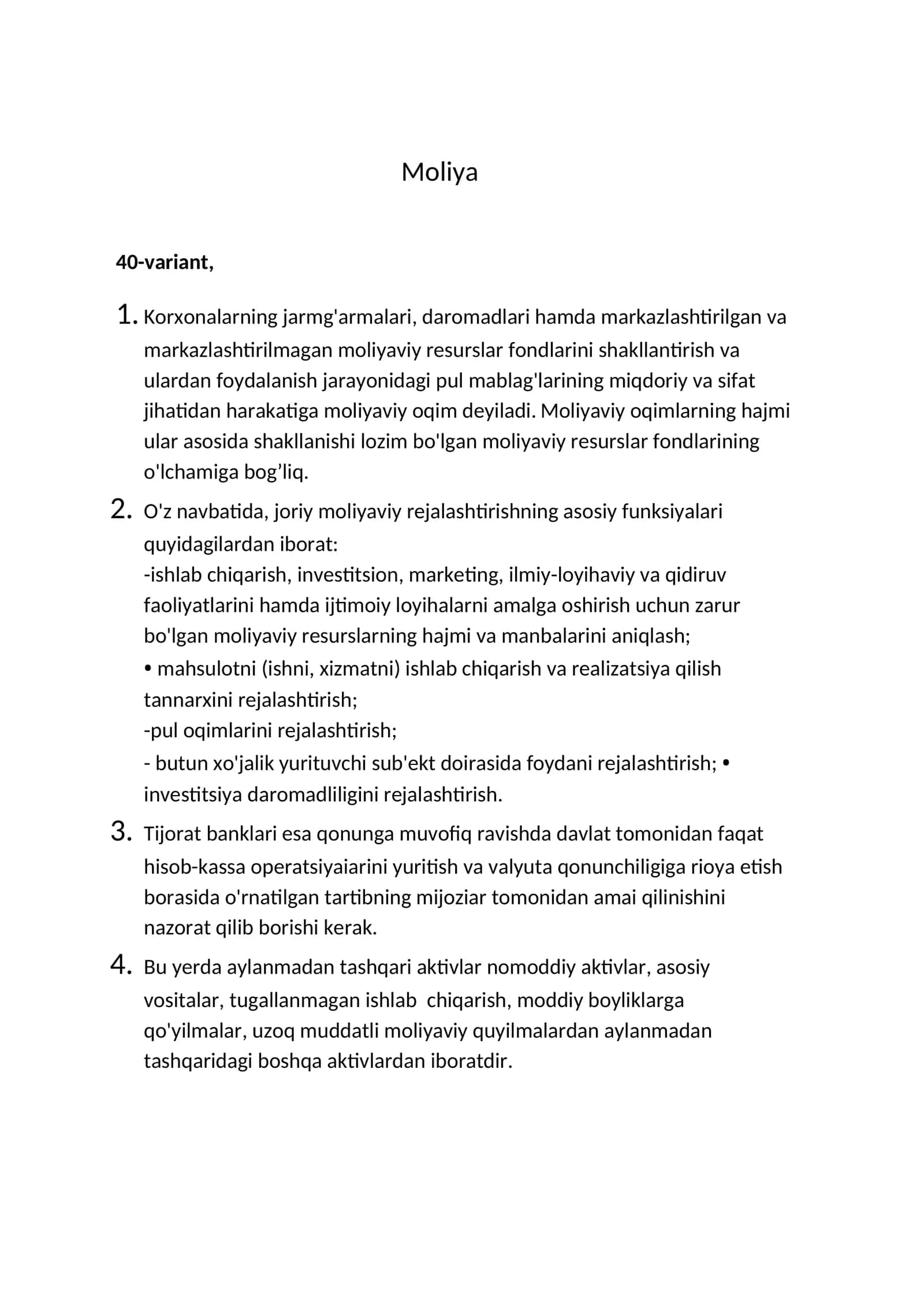 Moliya 1
