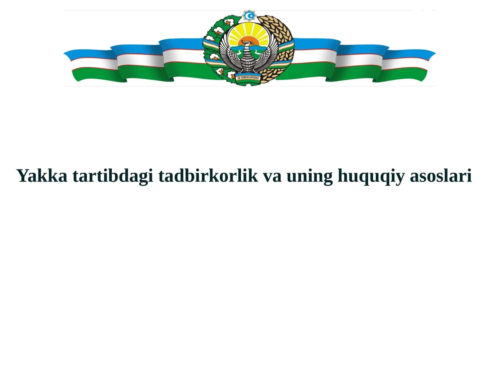 Yakka tartibdagi tadbirkorlik va uning huquqiy asoslari 1
